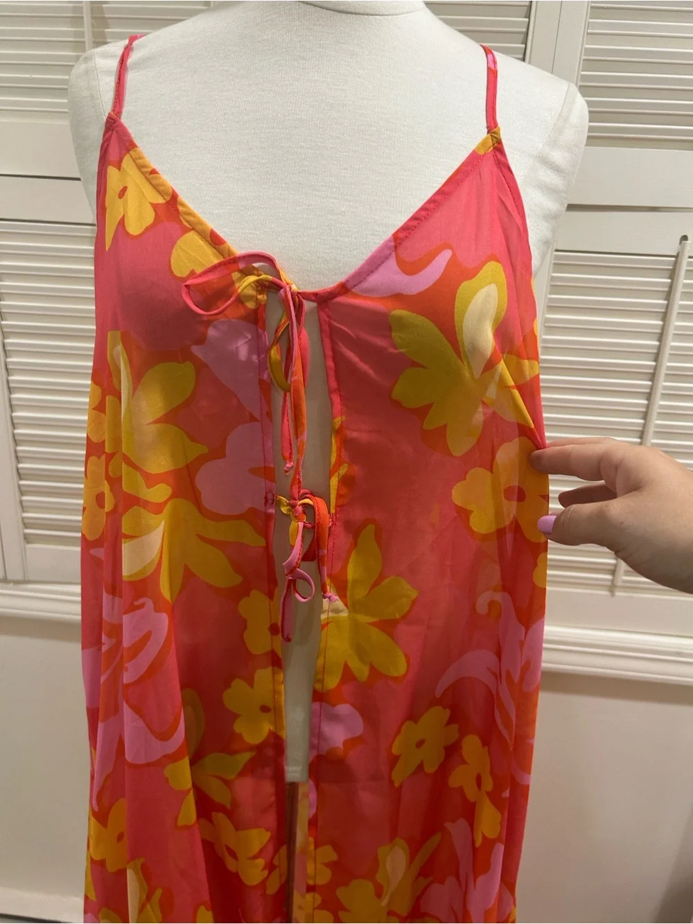 New Beach Riot Pink & Yellow Floral Cover Up